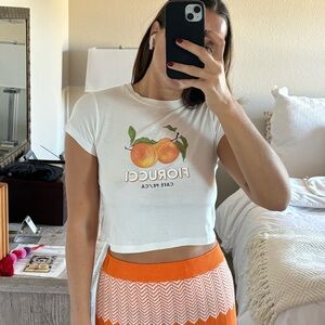 Fiorucci White Tee with peach